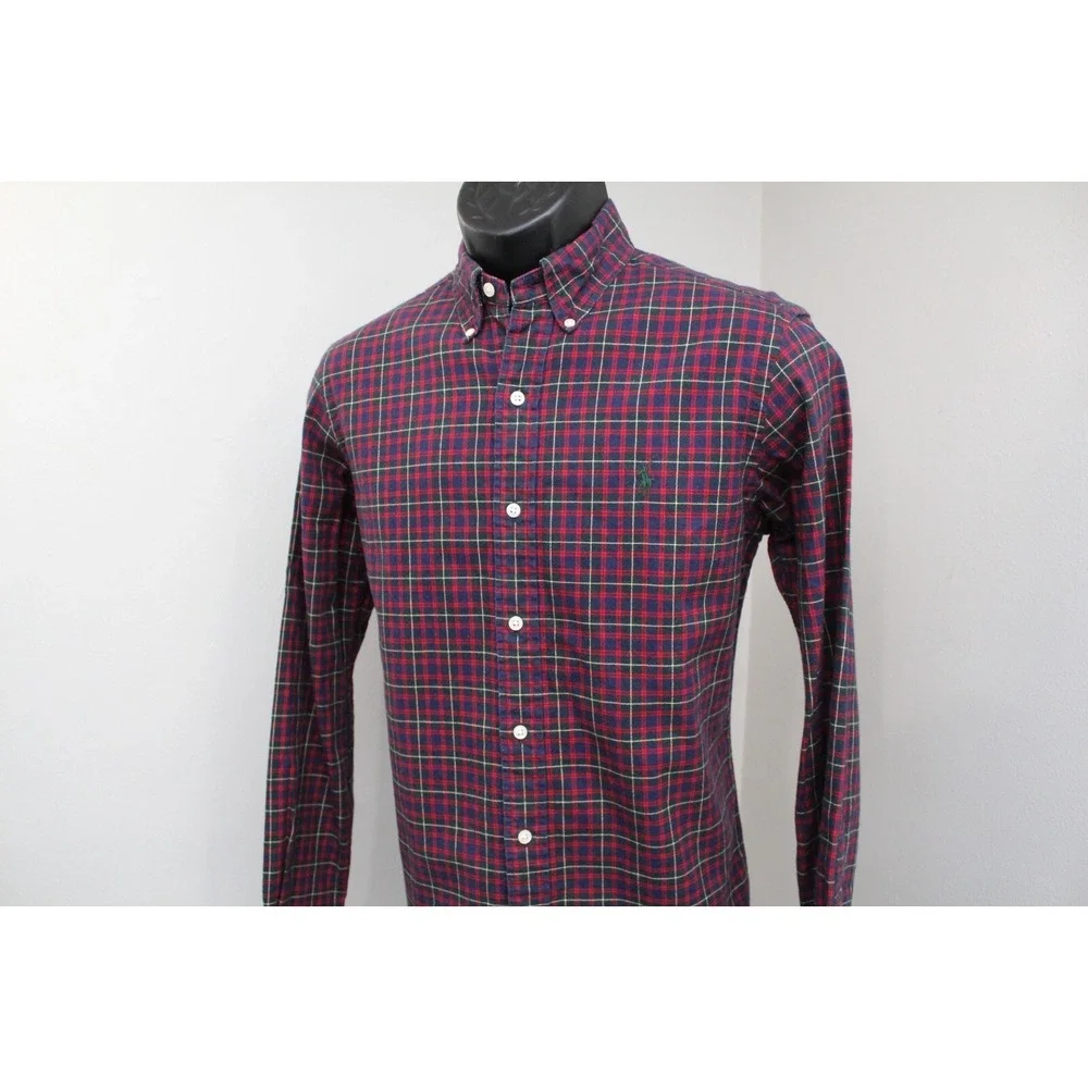Polo Ralph Lauren Dress Shirt Classic Fit Plaid Long Sleeve Button Up Mens Small